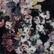 Tissu Tweed Chanel Roses - noir x 10cm