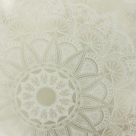Cristal transparent 15/100 Mandala - blanc x 50cm