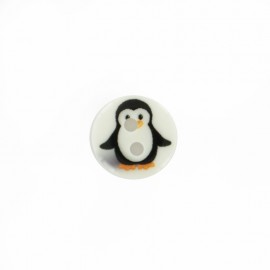 Bouton polyester pingouin 12 mm