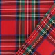 Tissu tartan écossais Roxburgh - rouge x 10cm