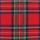 Tissu tartan écossais Roxburgh - rouge x 10cm