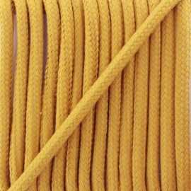 Cordon tressé 8 mm Amana  - jaune moutarde x 1m