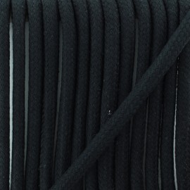Cordon tressé 8 mm Amana  - noir x 1m
