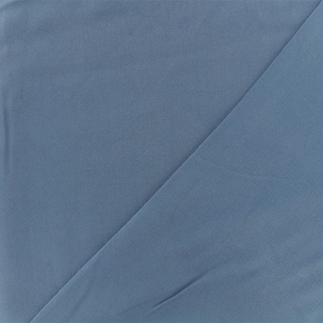 Tissu viscose sergé - bleu x 10 cm
