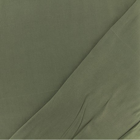 Tissu viscose sergé - kaki x 10 cm