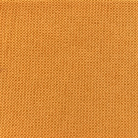 Tissu coton natté réversible - Safran x 10cm
