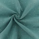 Tissu double gaze de coton pois doré - eucalyptus x 10cm
