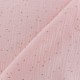 Tissu double gaze de coton pois doré - blush x 10cm