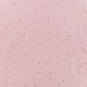 Tissu double gaze de coton pois doré - blush x 10cm