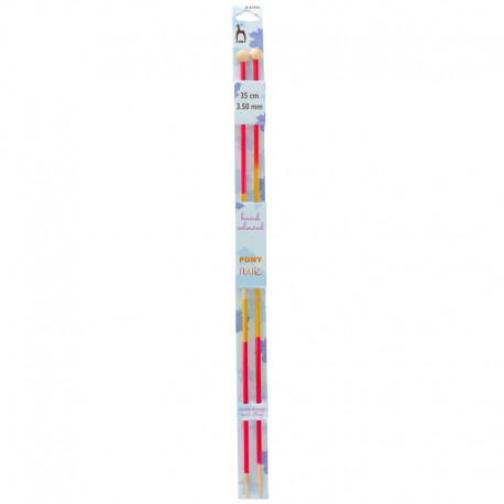 Aiguilles Tricot Éco-Responsable en Bois 35 cm - Pony Flair