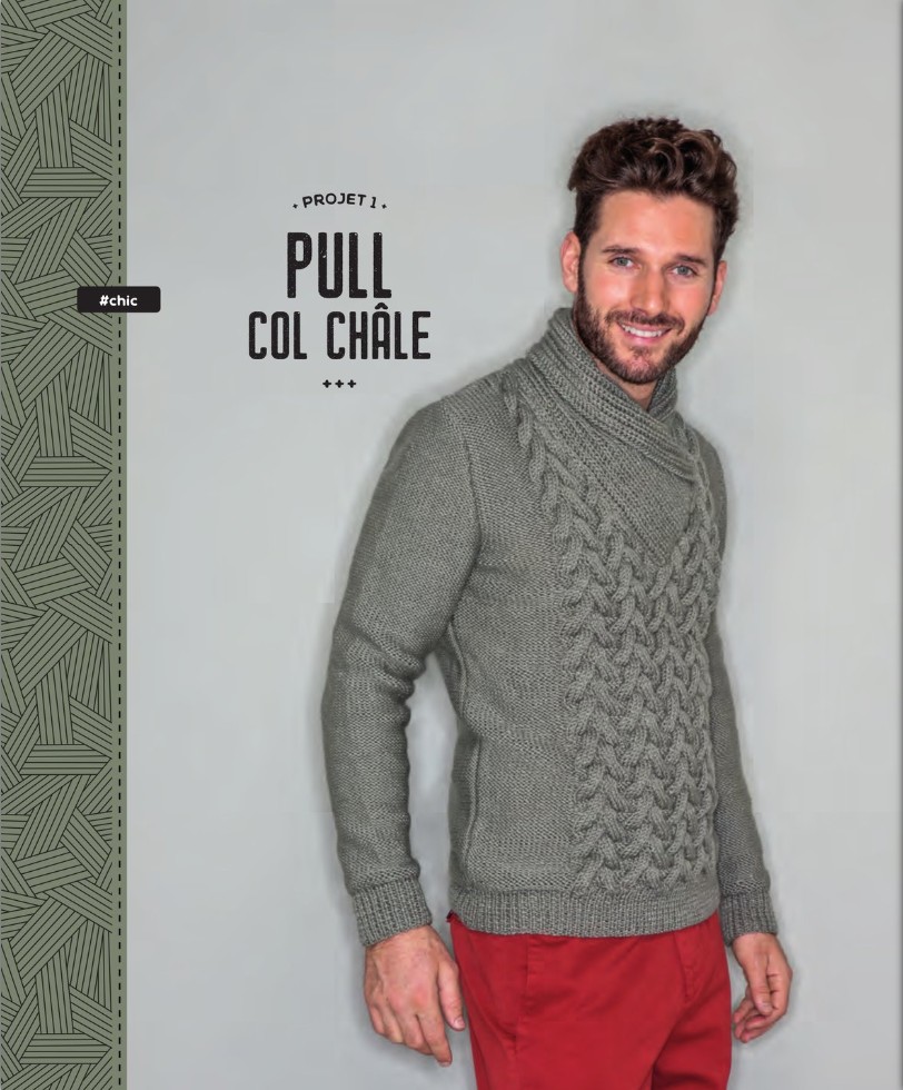 Col Châle Modele Pull Homme Ã Tricoter Gratuit Modèle Pull Tricot