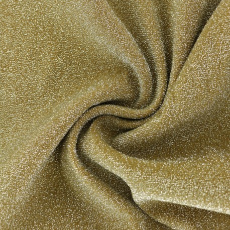 Tissu Jersey maille lurex - doré x 10cm
