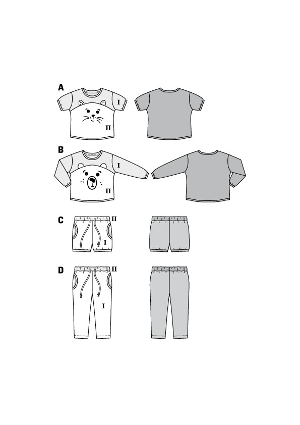 Patron Pyjamas Enfant Burda N°9326