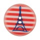 Bouton Polyester Tour Eiffel 28 mm - Rouge