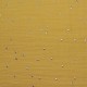 Tissu double gaze de coton pois doré - moutarde x 10cm