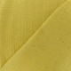 Tissu double gaze de coton pois doré - moutarde x 10cm