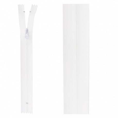 Fermeture Non Séparable Waterproof 20 cm - Blanc