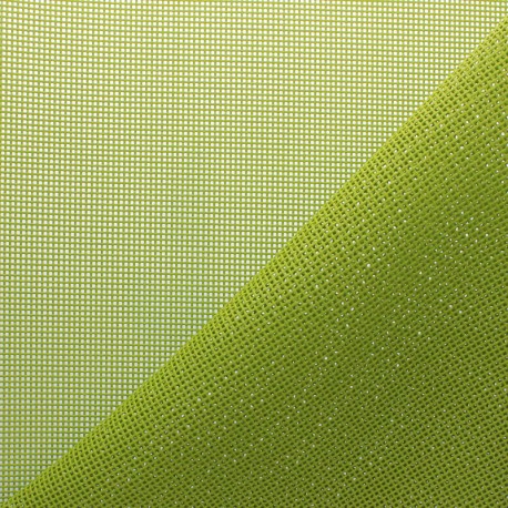 Tissu Toile ajourée Oxa Spécial extérieur - vert anis x 10 cm