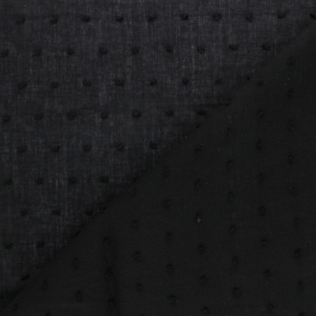 Tissu voile de coton Plumetis Bianca - gris x 10cm