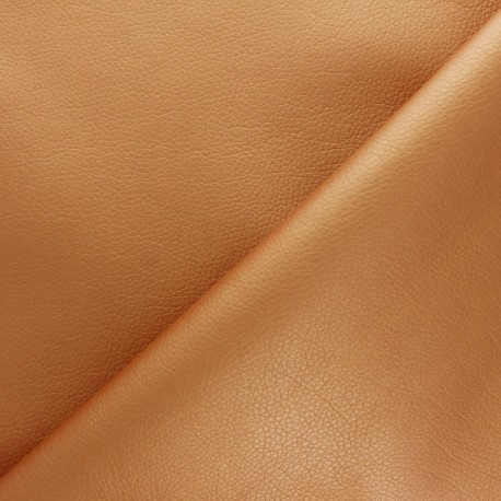 Tissu Simili cuir souple Louxor - orange nacré x 10cm