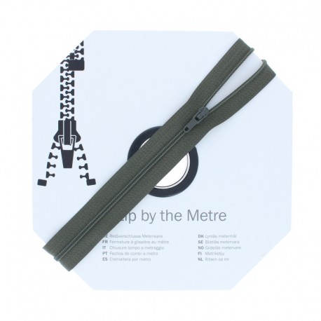Fermeture à glissière au mètre (10m) - Kaki