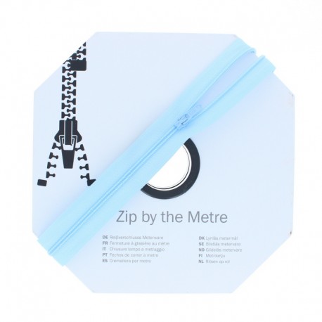 Fermeture à glissière au mètre (10m) - Bleu ciel