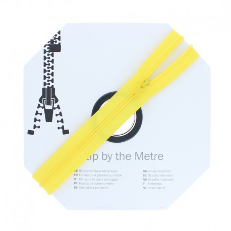 Fermeture à glissière au mètre (10m) - Jaune