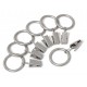 Anneaux Pinces à Rideaux (lot de 10) - Argent