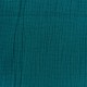 Tissu triple gaze de coton uni - Vert paon x 10cm