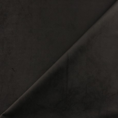 Tissu velours ras Bristol - noir x10cm