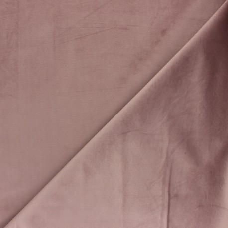 Tissu velours ras Bristol - Bois de rose x10cm