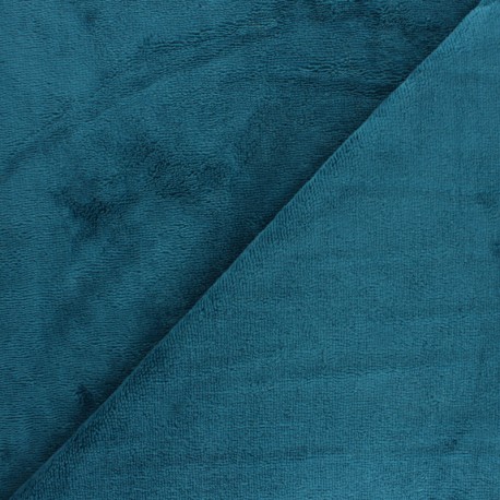 Tissu Micro-éponge Bambou - bleu denim x 10cm