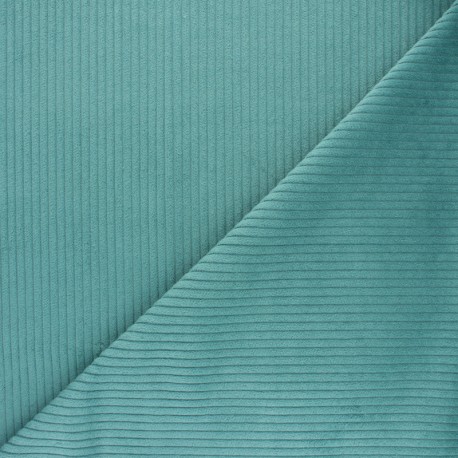 Tissu velours grosses côtes canard