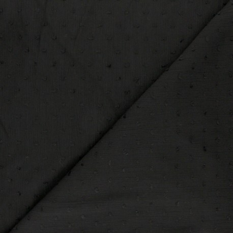 Tissu crépon de viscose plumetis - blanc x 10cm