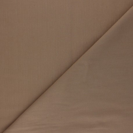 Tissu voile polycoton uni - noisette x 10cm