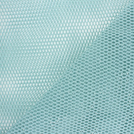 Tissu filet coton bio - bleu clair x 10cm