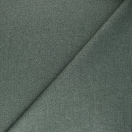 Tissu gabardine bambou uni - vert chiné x 10 cm