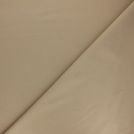 Tissu gabardine bambou uni - beige x 10 cm