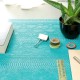 Simili cuir Comodo turquoise x 10cm