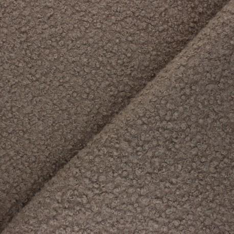 Tissu aspect laine bouillie Maëlys - taupe x 10cm