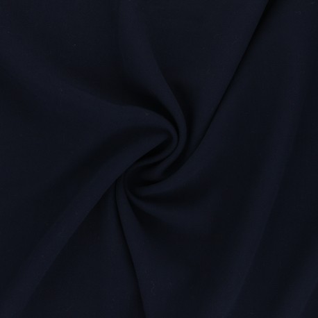 Tissu Viscose uni Simplicité - bleu marine x 10cm