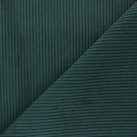 Tissu velours à grosses côtes Lisboa - vert foncé x10cm