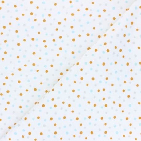 Tissu Flanelle Cloud 9 Northerly - Colorful Dots - bleu x 10cm