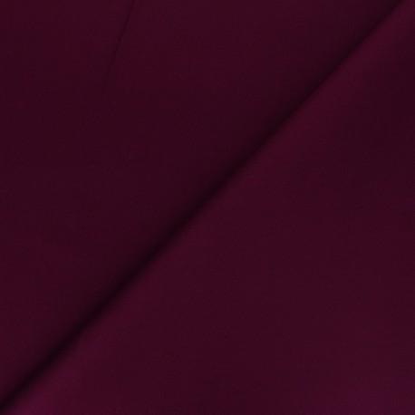 Tissu Gabardine élasthanne mat Vibrance - lie de vin x 10cm