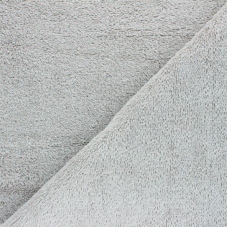 Tissu éponge Bio Relax - gris souris x 10cm