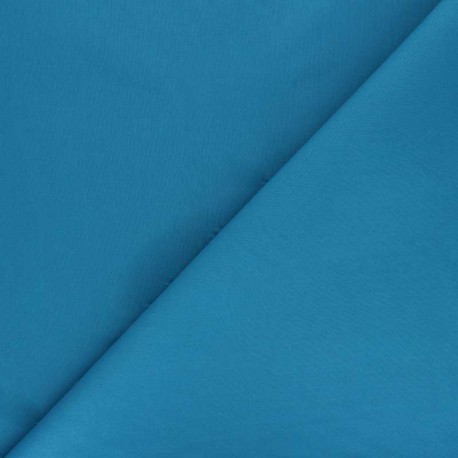 Tissu percale coton uni Care - bleu canard x 10cm