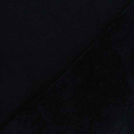 Tissu micro-éponge bambou Caresse - noir x 10cm
