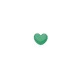 Bouton polyester Heart 12 mm - vert