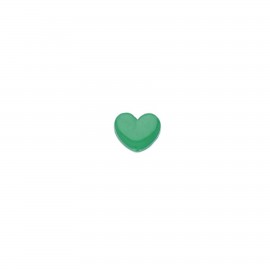Bouton polyester Heart 12 mm - vert