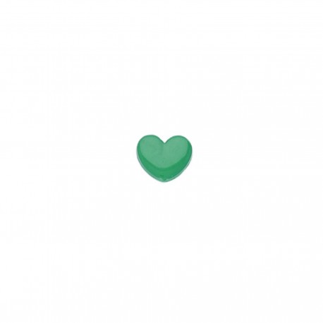 Bouton polyester Heart 12 mm - vert